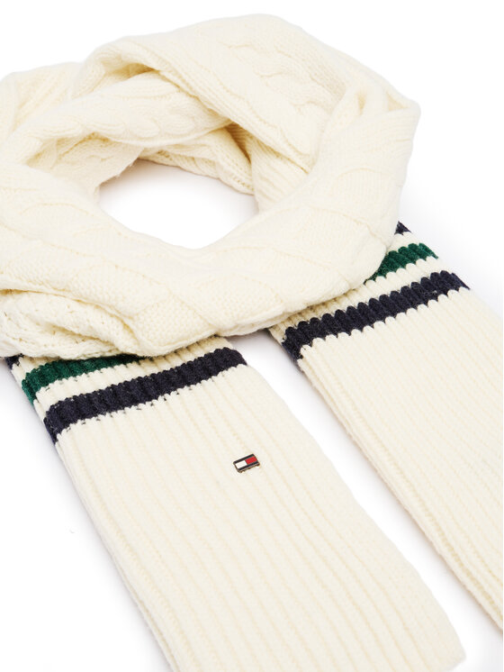 Tommy Hilfiger Szalik Tommy Hilfiger AM0AM12831 Kremowy