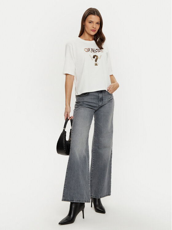 Guess Guess Футболка V4YI06 I3Z14 Écru Boxy Fit