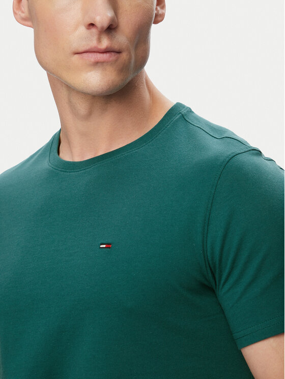 Tommy Jeans Tommy Jeans Camiseta DM0DM04411 Verde oscuro Slim Fit