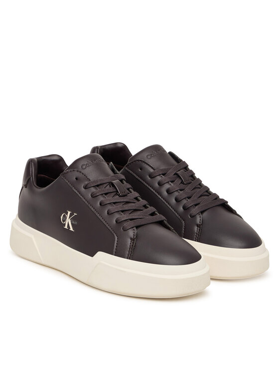 Calvin Klein Superge Calvin Klein Chunky Cupsole Laceup Lth YW0YW01947 Temno rjava