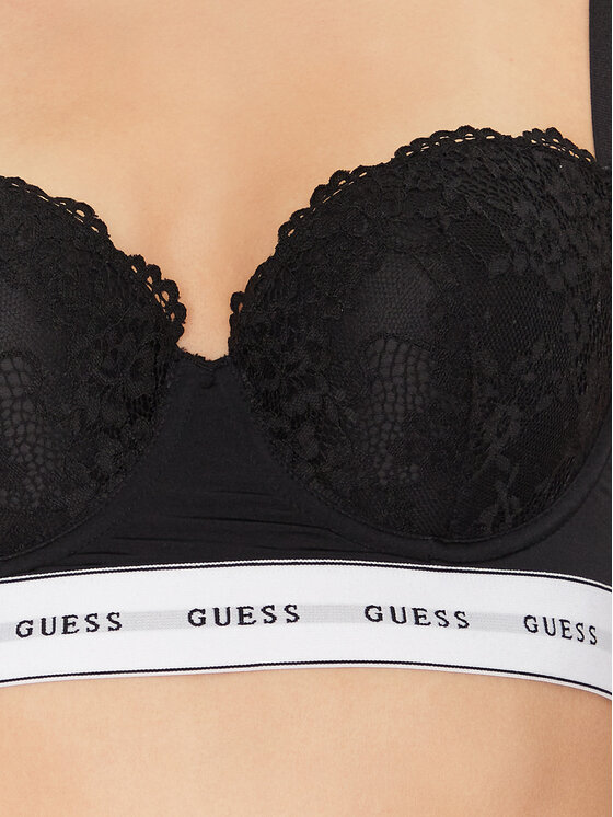 Guess Guess Бюстгальтер балконет O2BC06 KBBT0 Чорний