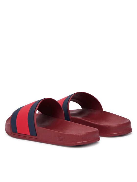 Tommy Hilfiger Chanclas Tommy Hilfiger Core Hilfiger Flag Pool Slide FM0FM05798 Guinda/burdeos
