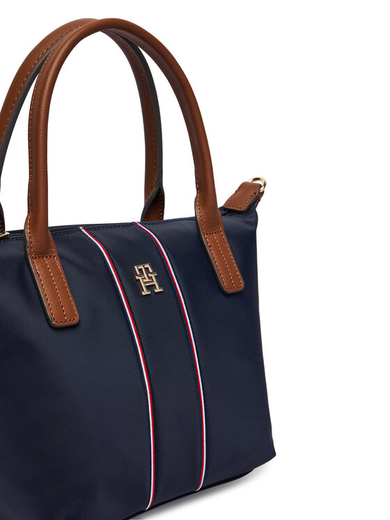 Tommy Hilfiger Torbica Tommy Hilfiger Popette Mini Tote Corp AW0AW17707 Tamnoplava