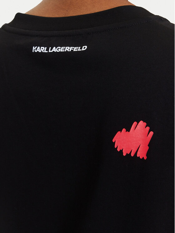 KARL LAGERFELD KARL LAGERFELD Camiseta A3W17017 Negro Regular Fit