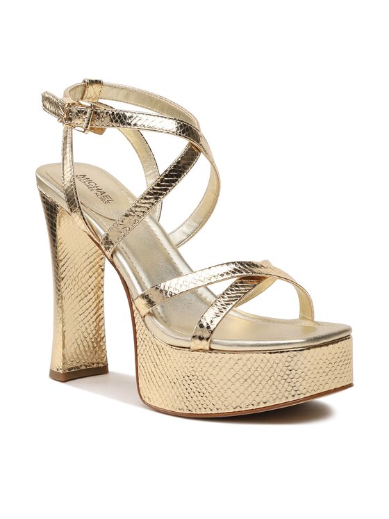 MICHAEL Michael Kors Sandały MICHAEL Michael Kors Paola Platform Sandal 40S3PLHS1M Złoty