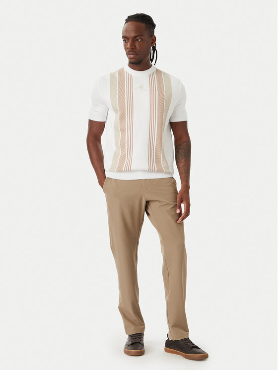 Beverly Hills Polo Club Beverly Hills Polo Club Camiseta M7611-HR Blanco Regular Fit