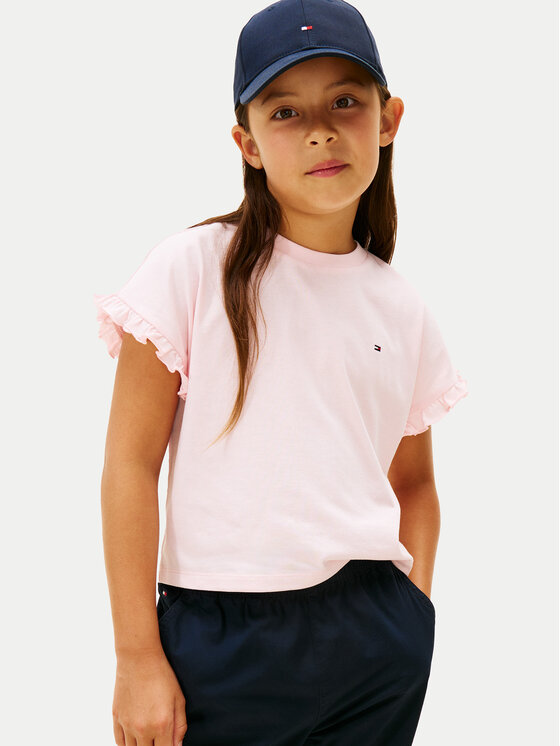 Tommy Hilfiger Tommy Hilfiger Camiseta KG0KG08970 D Rosa Regular Fit