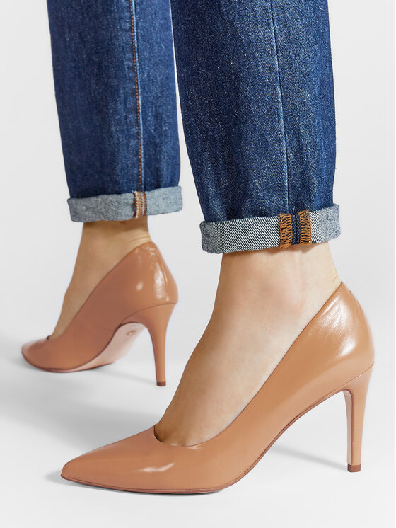 Solo Femme Pantofi cu toc subțire Solo Femme 75403-88-I63/000-04-00 Maro