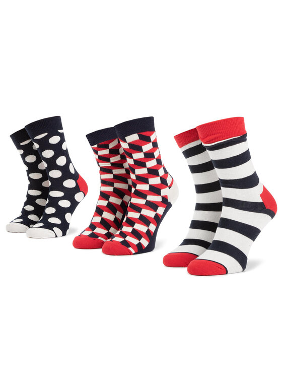 Happy Socks Dlhé ponožky Happy Socks XSTR08-6000 Tmavomodrá