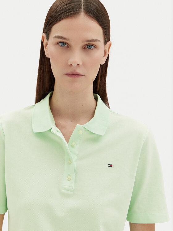 Tommy Hilfiger Tommy Hilfiger Polo marškinėliai 1985 WW0WW43224 Žalia Regular Fit