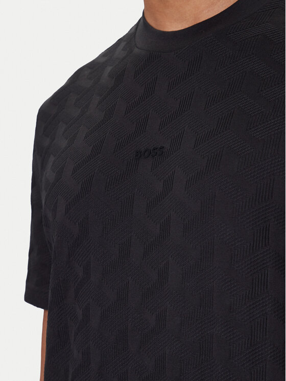 BOSS BOSS Camiseta Mirror Artwork 50548649 Negro Relaxed Fit
