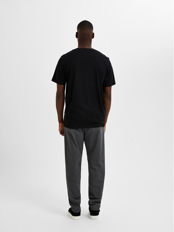 Selected Homme Selected Homme Marškinėliai Aspen 16087858 Juoda Regular Fit