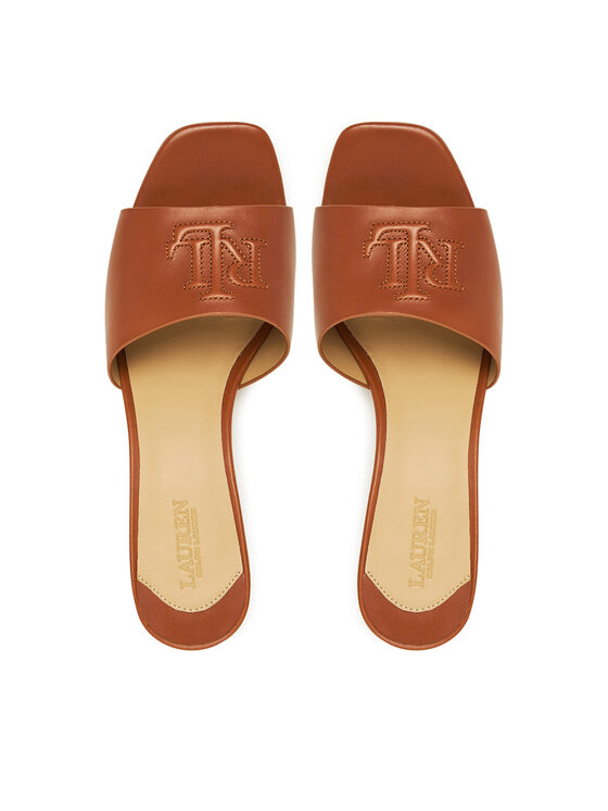 LAUREN RALPH LAUREN Natikače LAUREN RALPH LAUREN Everley Block-Heel 802974364002 Smeđa