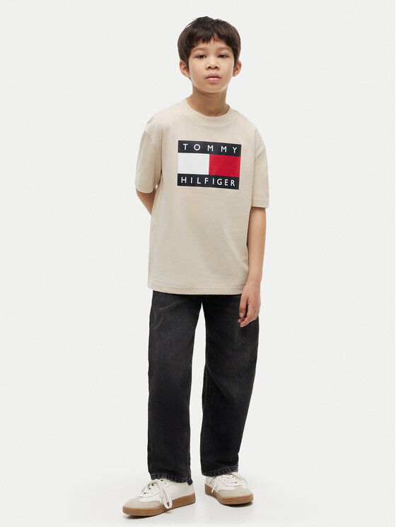 Tommy Hilfiger Tommy Hilfiger Camiseta Heritage KB0KB10340 Beis Regular Fit