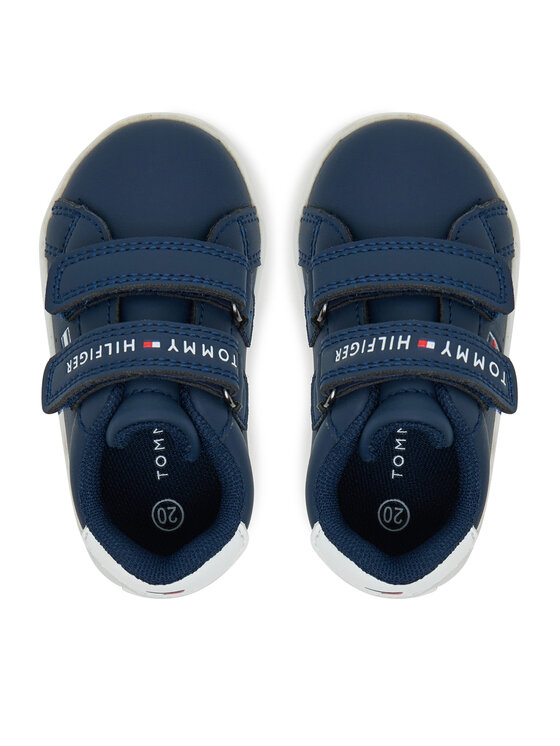 Tommy Hilfiger Laisvalaikio batai Tommy Hilfiger Low Cut Velcro Sneaker T1X9-34062-1355 M Tamsiai mėlyna