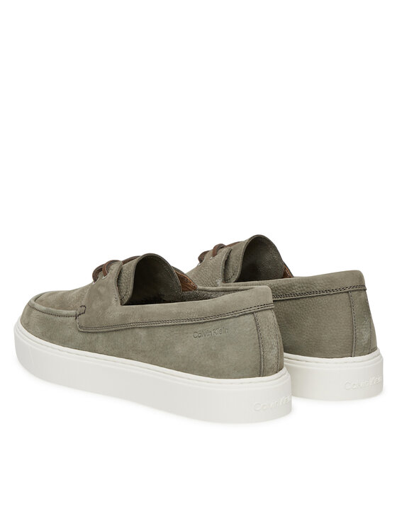 Calvin Klein Zapatos hasta el tobillo Calvin Klein Hybrid Lace Up Boat Nu HM0HM01892 Verde
