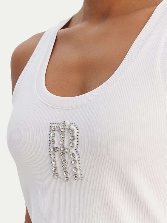 Fracomina Fracomina Top FP26ST2003J42701 Blanco Slim Fit