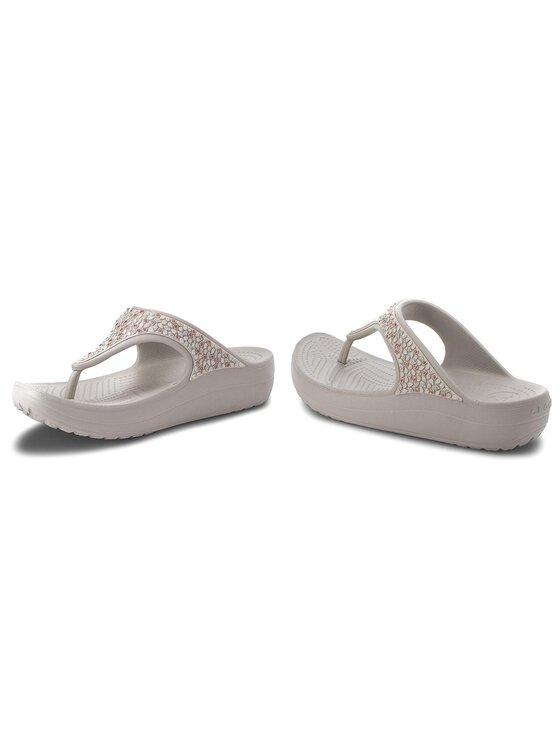 Crocs Japanke Crocs Sloane Embellished Flip 204181 Siva