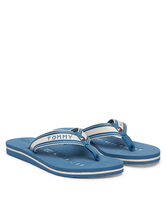 Tommy Hilfiger Japonki Tommy Hilfiger Th Webbing Summer Sandal FW0FW09193 Niebieski