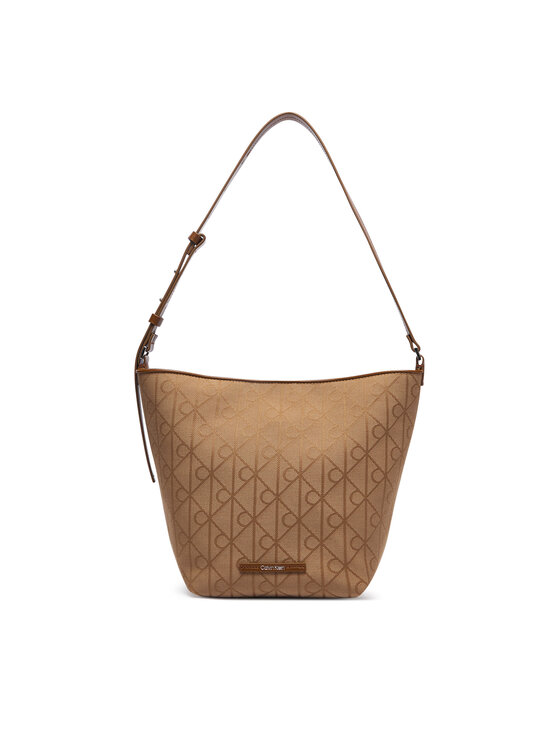 Calvin Klein Τσάντα Calvin Klein Emblem Aop Jacquard Camera Bag LV04F3535G Καφέ