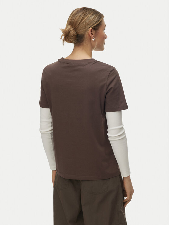 Vero Moda Vero Moda T-shirt Paulina 10316991 Marrone Regular Fit