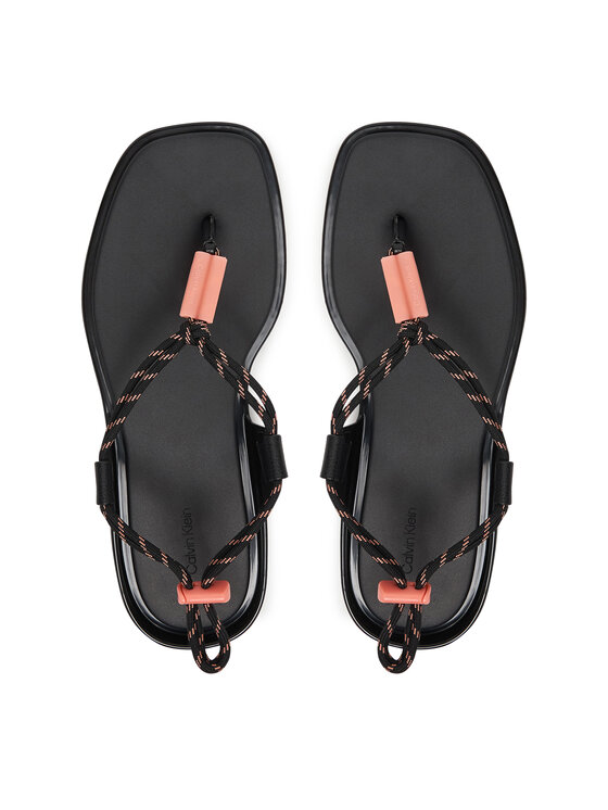 Calvin Klein Сандали Calvin Klein Beach Sandal Rope Pu 2 HW0HW02967 Черен
