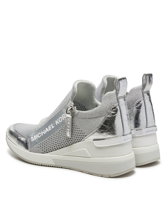 MICHAEL Michael Kors Laisvalaikio batai MICHAEL Michael Kors Willis Wedge Trainer 43R5WIFS3D Sidabrinė