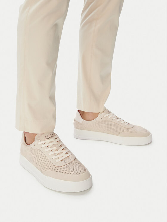Tommy Hilfiger Sneakersy Tommy Hilfiger Th Court Best FM0FM05821 Béžová