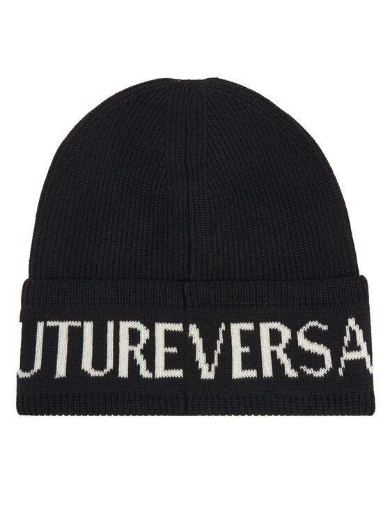 Versace Jeans Couture Шапкa Versace Jeans Couture Big Beanie 79YAZK40 Чорний