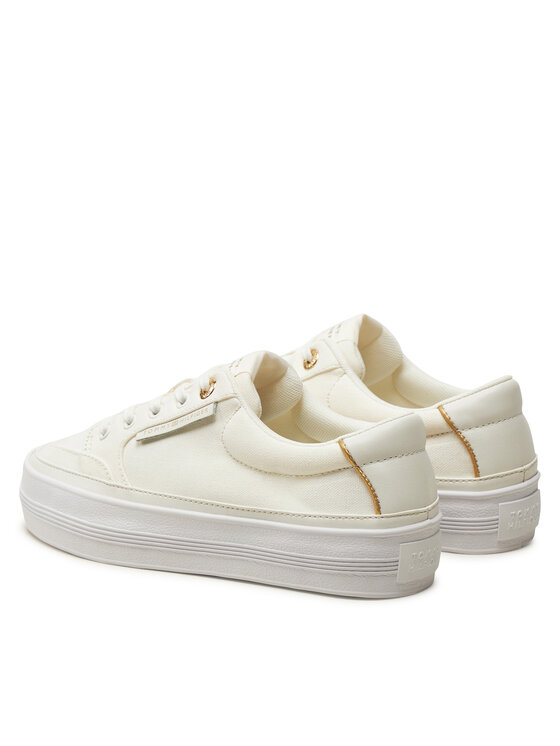 Tommy Hilfiger Superge Tommy Hilfiger Essential Vulc Textile Sneaker FW0FW08323 Écru