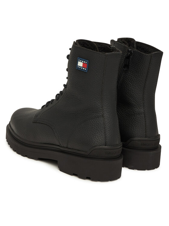 Tommy Jeans Auliniai batai Tommy Jeans Tjm Lace Up Tumbled High EM0EM01631 Juoda