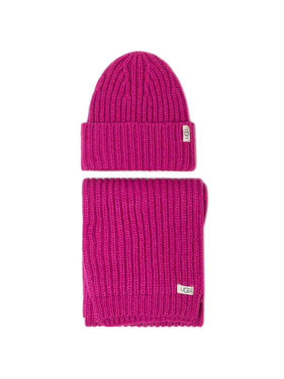 Ugg Sada čepice a šál Ugg K Rab Kint Hat And Scarf Set 18874 Růžová