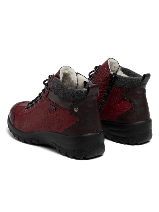 Rieker Gležnjarji Rieker L7144-35 Bordo rdeča