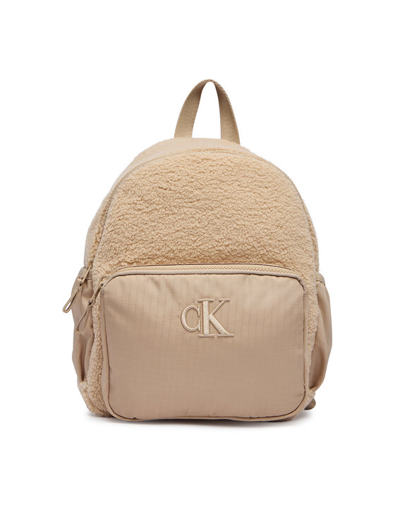 Calvin Klein Σακίδιο Calvin Klein Teddy Medium Backpack IU0IU00650 Μπεζ