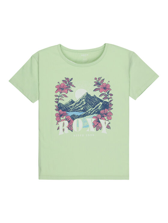 Roxy Roxy T-Shirt Lily Vintage ERGZT04140 Πράσινο Regular Fit