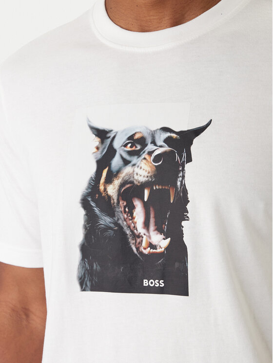 BOSS BOSS Camiseta Dobermann 50558965 Blanco Regular Fit