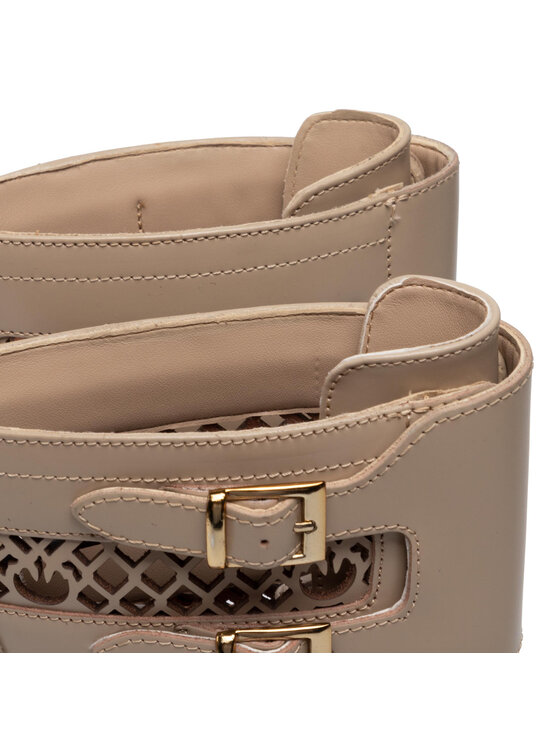 PINKO Trzewiki PINKO Noemi Stivale PE 22 BLKS1 1H212D Y87W Beżowy