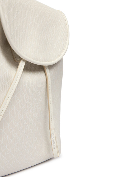 Calvin Klein Zaino Calvin Klein Emblem Aop Mini Backpack LV04F3507G Bianco