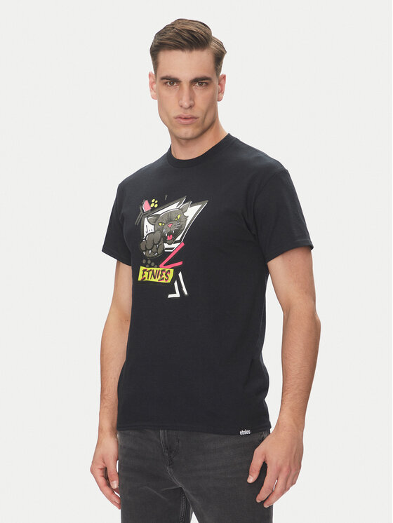 Etnies Etnies T-shirt Puma 4130004126 Crna Regular Fit