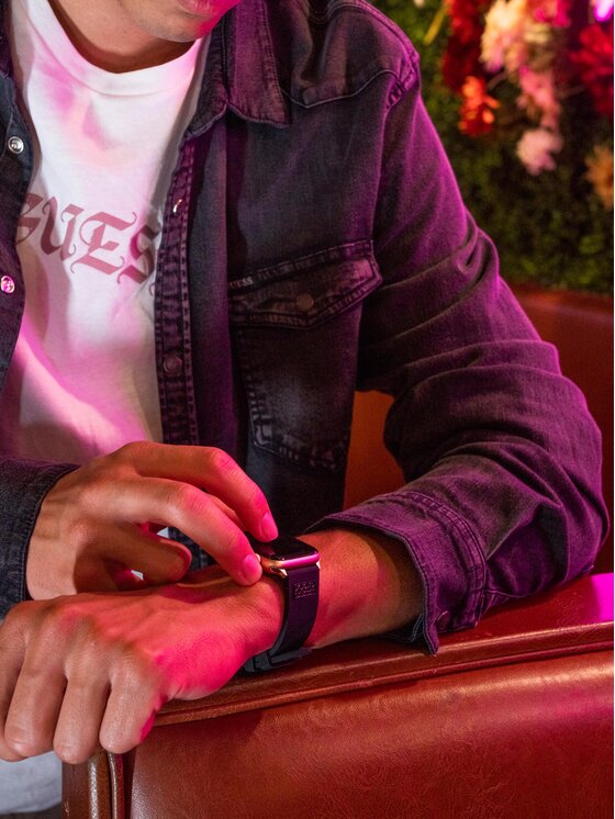 Guess Curea de înlocuire pentru smartwatch Guess CS3004S2 Negru