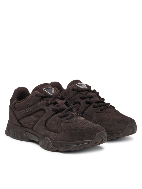 Guess Sneakersy Guess FLFCOL SUE12 Brązowy ciemny