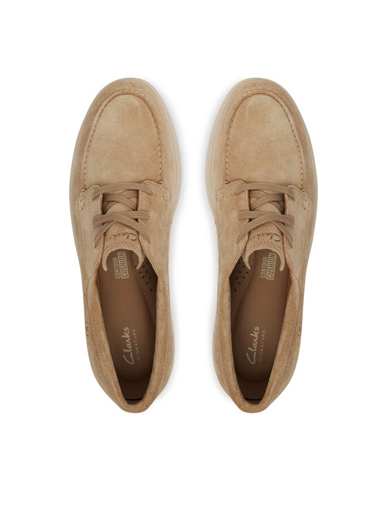 Clarks Nizki čevlji Clarks Lockford Boat 26186187 Bež