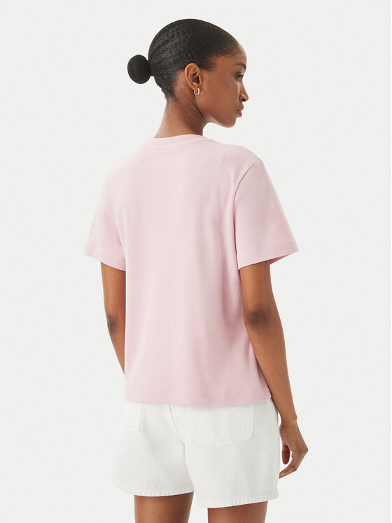 Tommy Hilfiger Tommy Hilfiger Camiseta Logo Interlock WW0WW48707 Rosa claro Regular Fit
