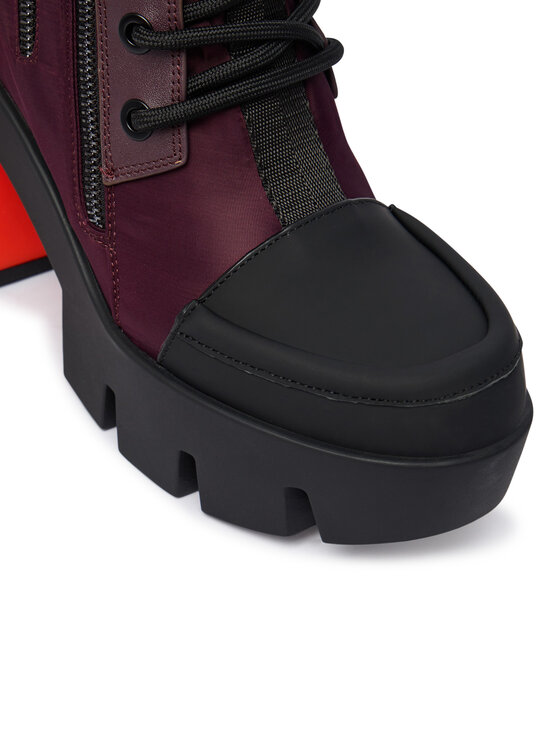 United Nude Škornji United Nude Grip Cap Mid 11031993201 Bordo rdeča