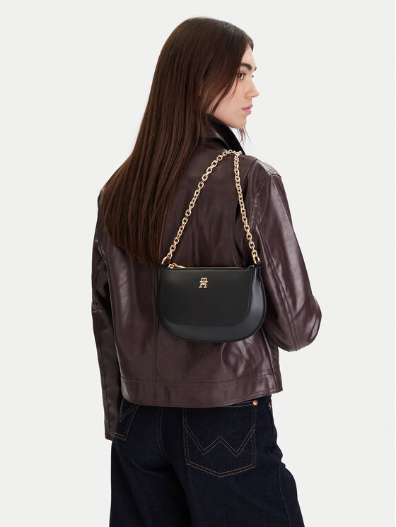 Tommy Hilfiger Rankinė Tommy Hilfiger Th Glam Mini Chain Crossover AW0AW18142 Juoda