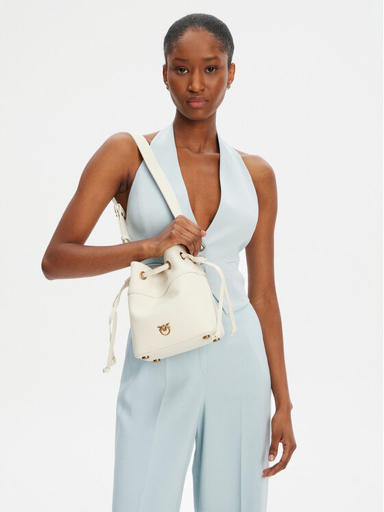 PINKO Kabelka PINKO Secchiello Mini PE 25 PLTT 104303 A29Q Écru