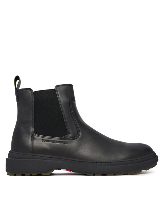 Tommy Hilfiger Боти тип челси Tommy Hilfiger Hilfiger Outdoor Warm Lth Chel FM0FM05958 Черен