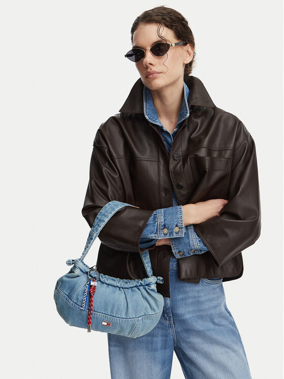 Tommy Jeans Kabelka Tommy Jeans Tjw Icon Charms Denim Shlder Bag AW0AW18883 Modrá