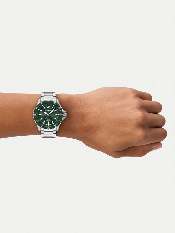Emporio Armani Pulkstenis Emporio Armani World Explorer AR11698 Sudraba