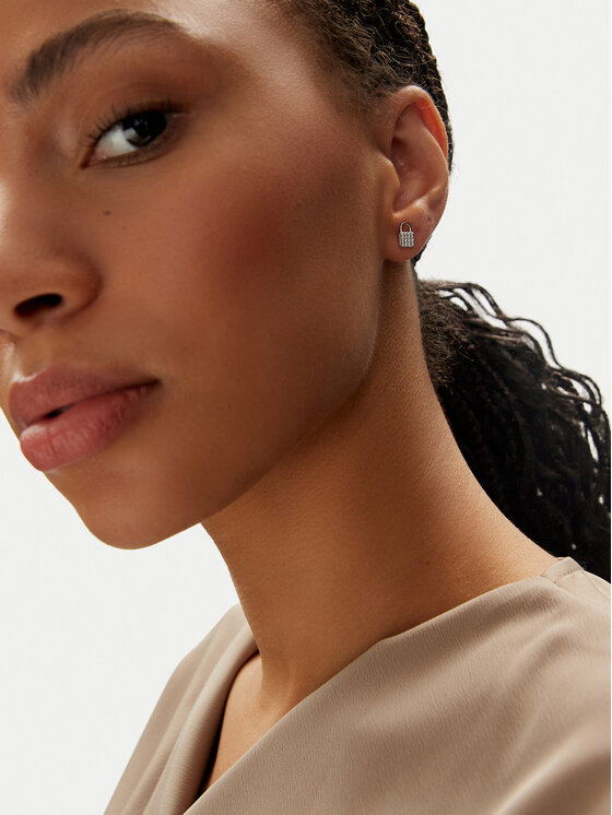 Fossil Naušnice Fossil JFS00626040 Stříbrná